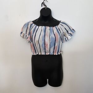 Ocean Drive striped crop top